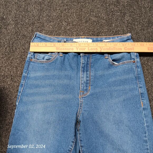 Pacsun Jeans Women‎ 25 Short Blue Super High Rise Skinniest Stretch Pants - Picture 8 of 12